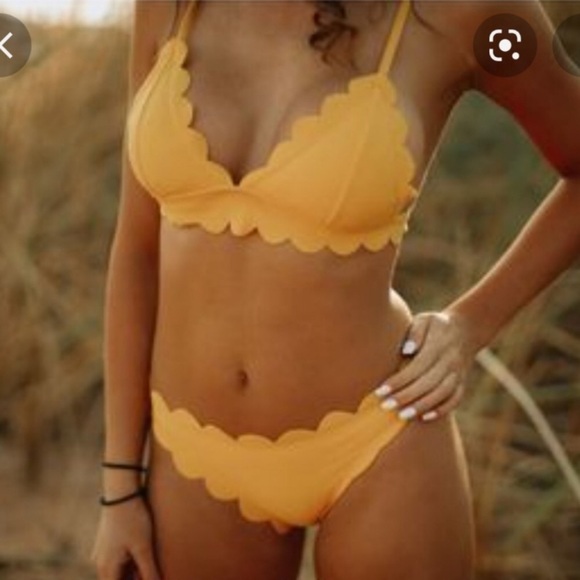 ZAFUL Scallop String Bikini Set NWT - Picture 2 of 14